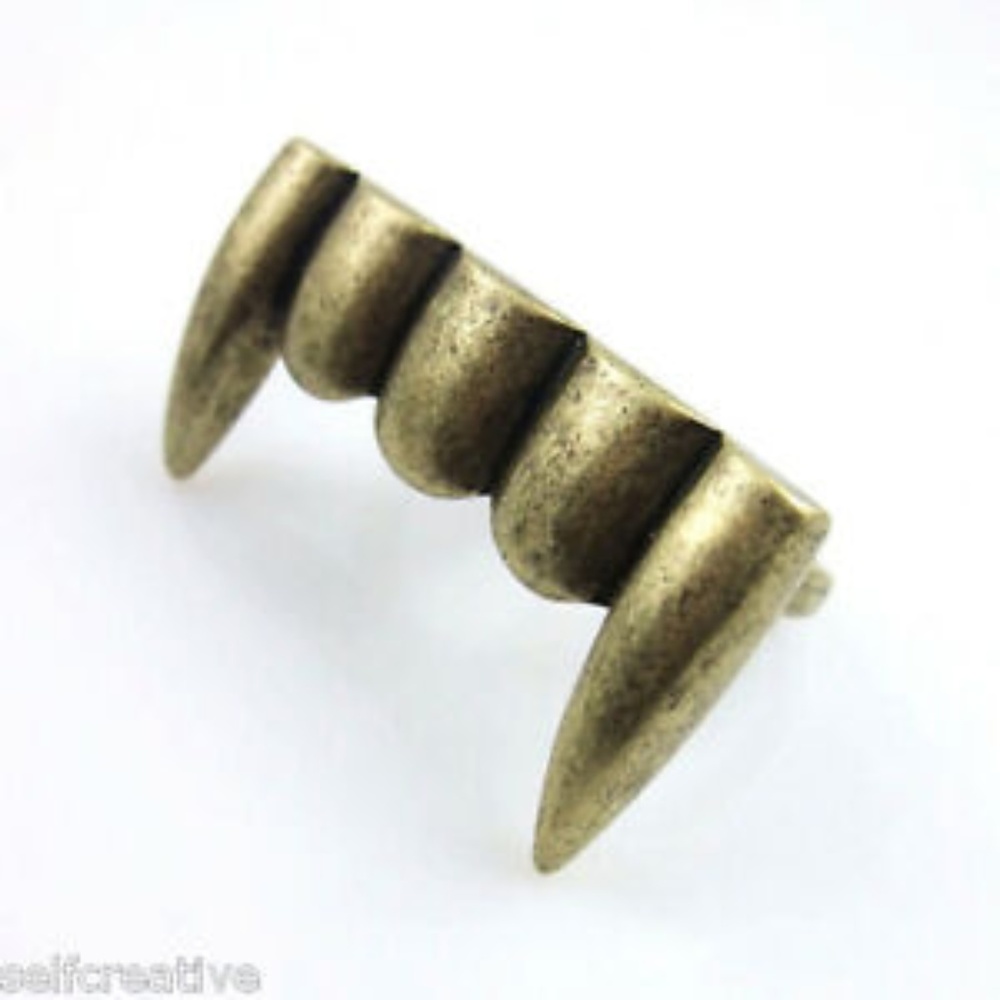 Dracula Vampire Two Finger Ring, Double Finger - image 1